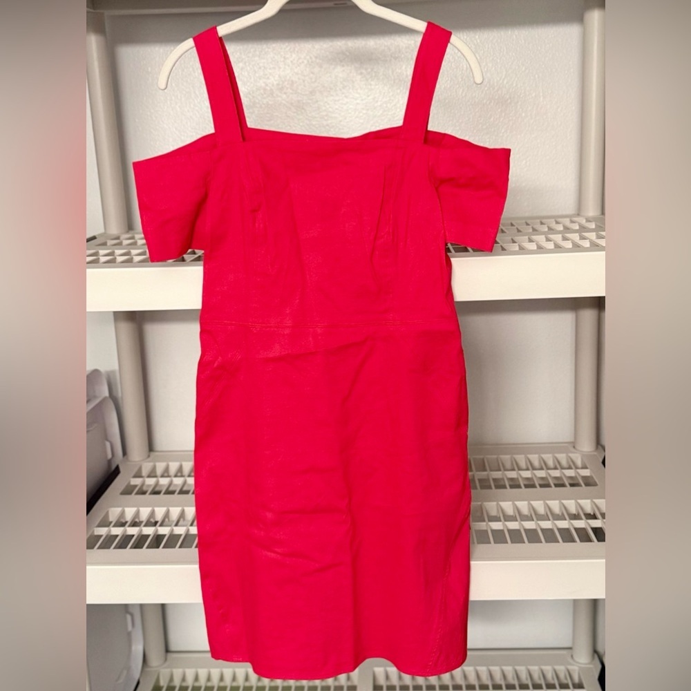 NWT A.L.C. Square Neckline‎ Off the Shoulder Red Mini Dress Size 6